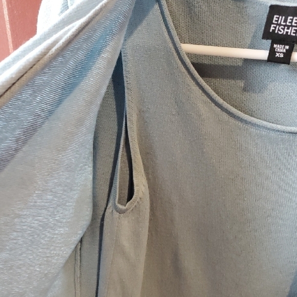 Eileen Fisher Light Blue Crew Neck Sweater - Picture 5 of 11